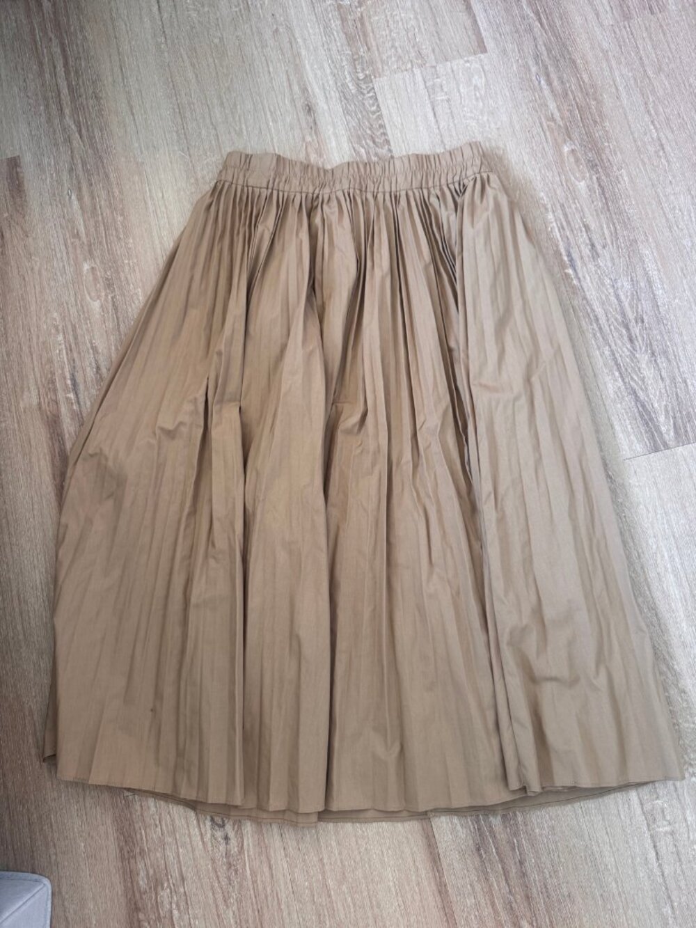 J.Crew Pleated Midi Skirt NWT Size M Camel $138 Retail